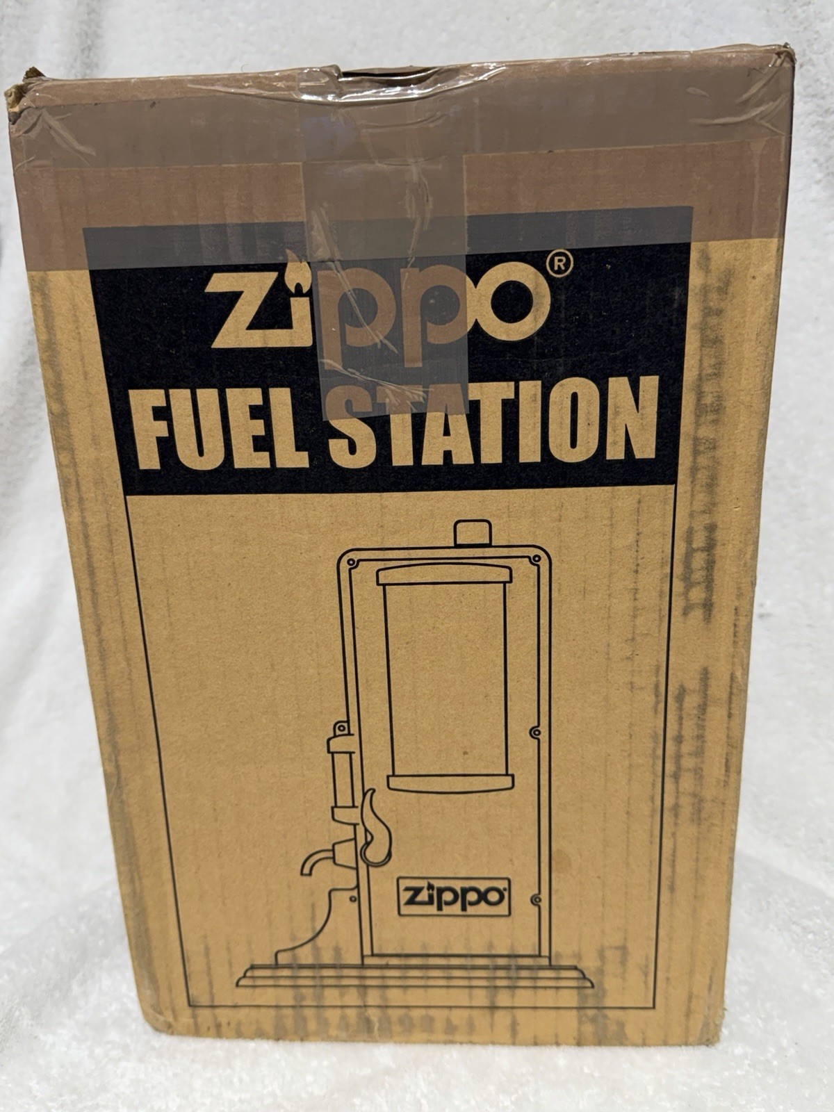Vintage Zippo Lighter Fuel Station Aluminum Die Cast