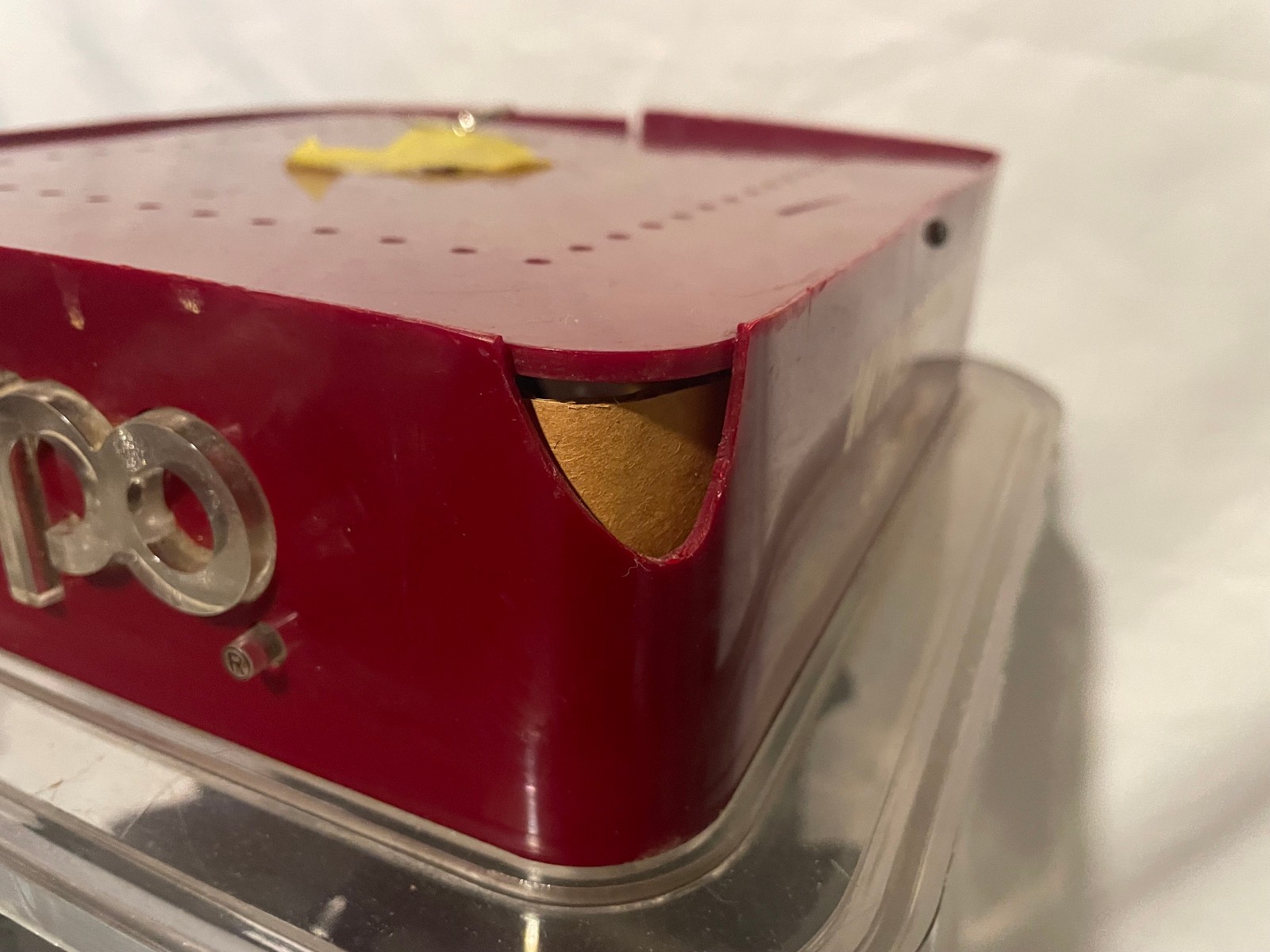 🔥 Vintage ZIPPO Lighter Rotating Red Display Stand Case Lights Up and Works
