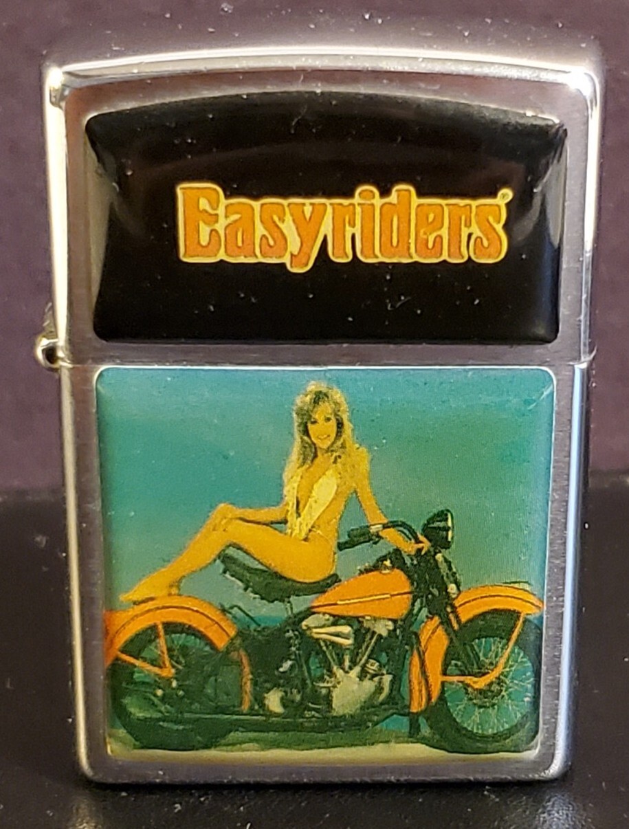 ZIPPO LIGHTER MOTORCYCLE EASYRIDERS, HARLEY, INDIAN, LEATHER / VINYL