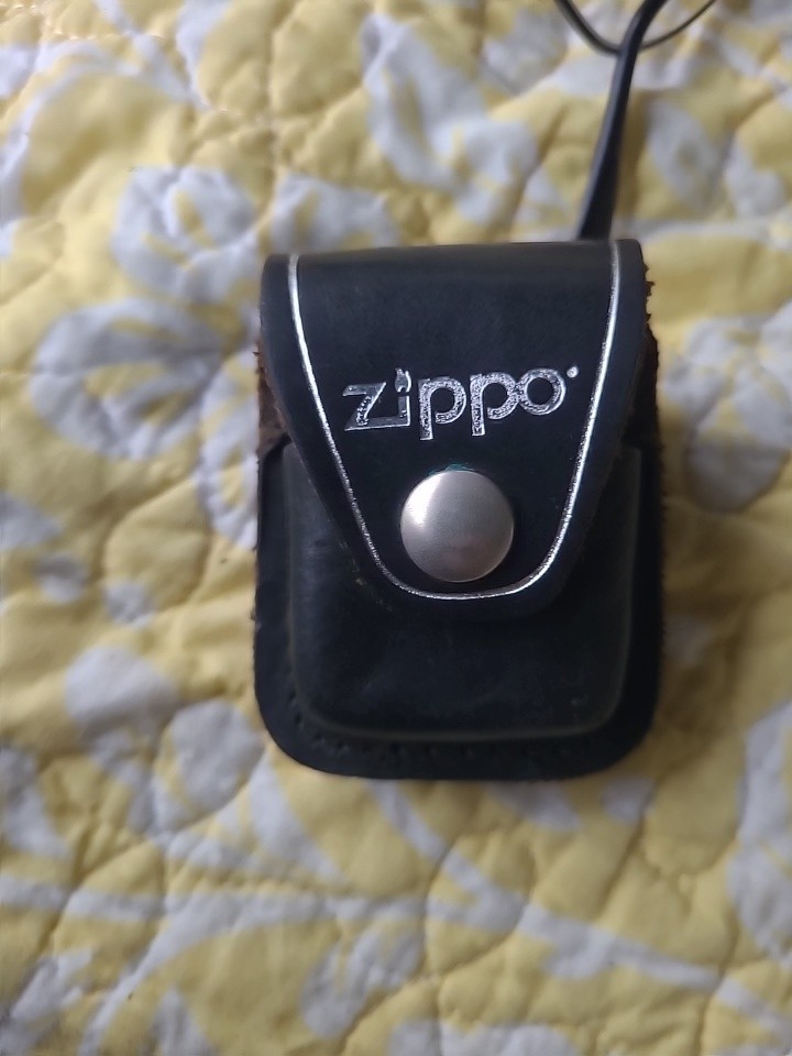Zippo Lighter BLACK LEATHER POUCH Holster Belt Holder Case USA 🇺🇸