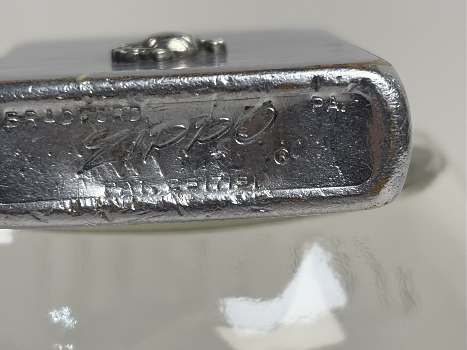 Vintage 1950s Zippo US Marines Lighter Very Rare New Flint.