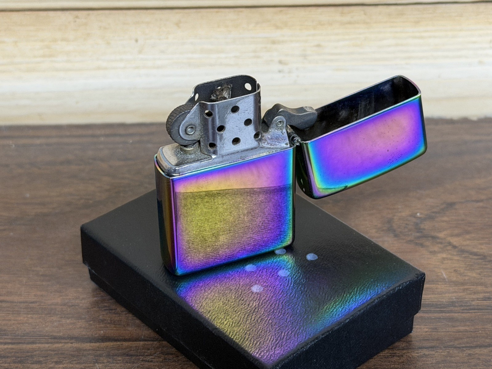 Zippo Windproof Spectrum Lighter # 151 With Original Box Zippo A 10 USA NICE