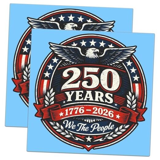 America 250th Anniversary Car Magnets Set of 3, Large Bald Eagle Magnetic