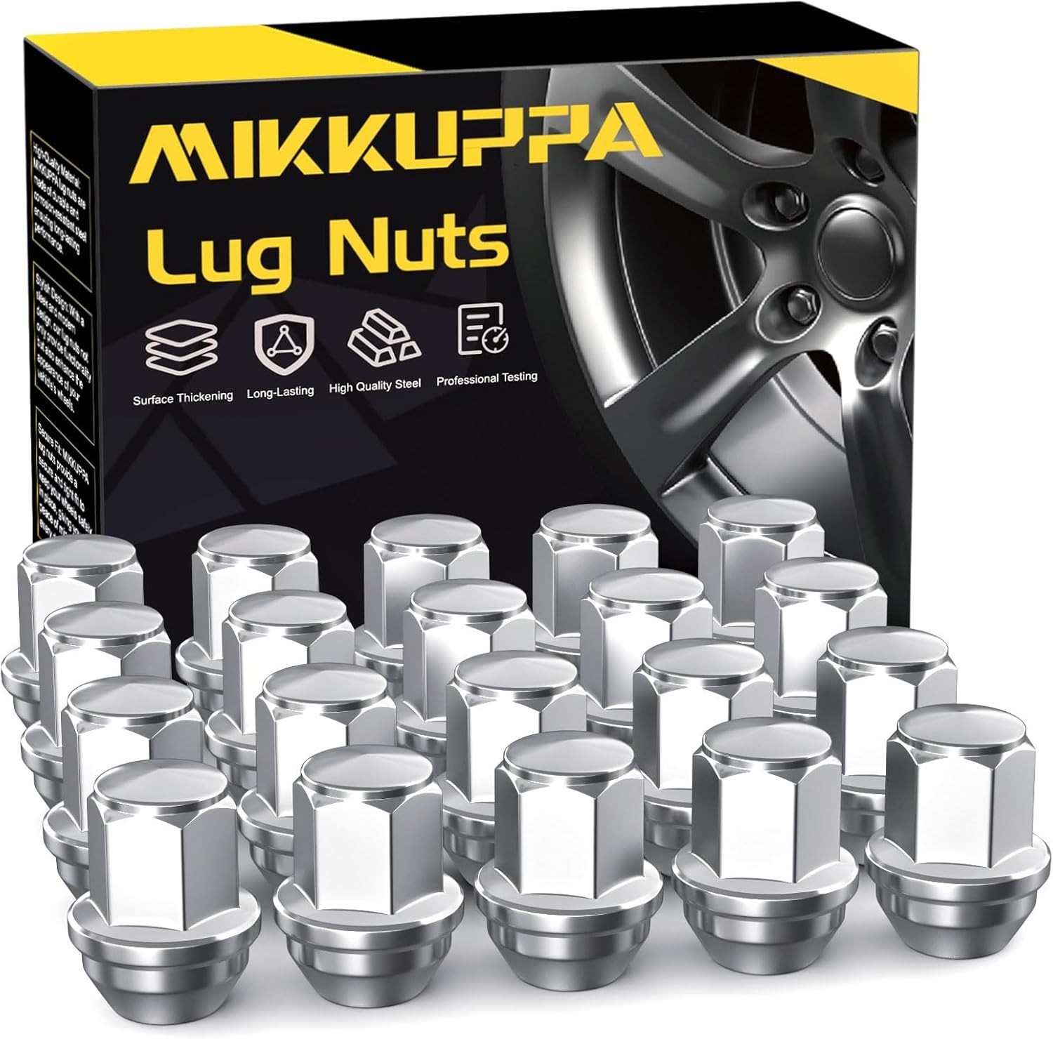 M14x1.5 OEM Lug Nuts, M14X1.5 – 20 Packs Silver For Ford Mustang/Explorer/Edge