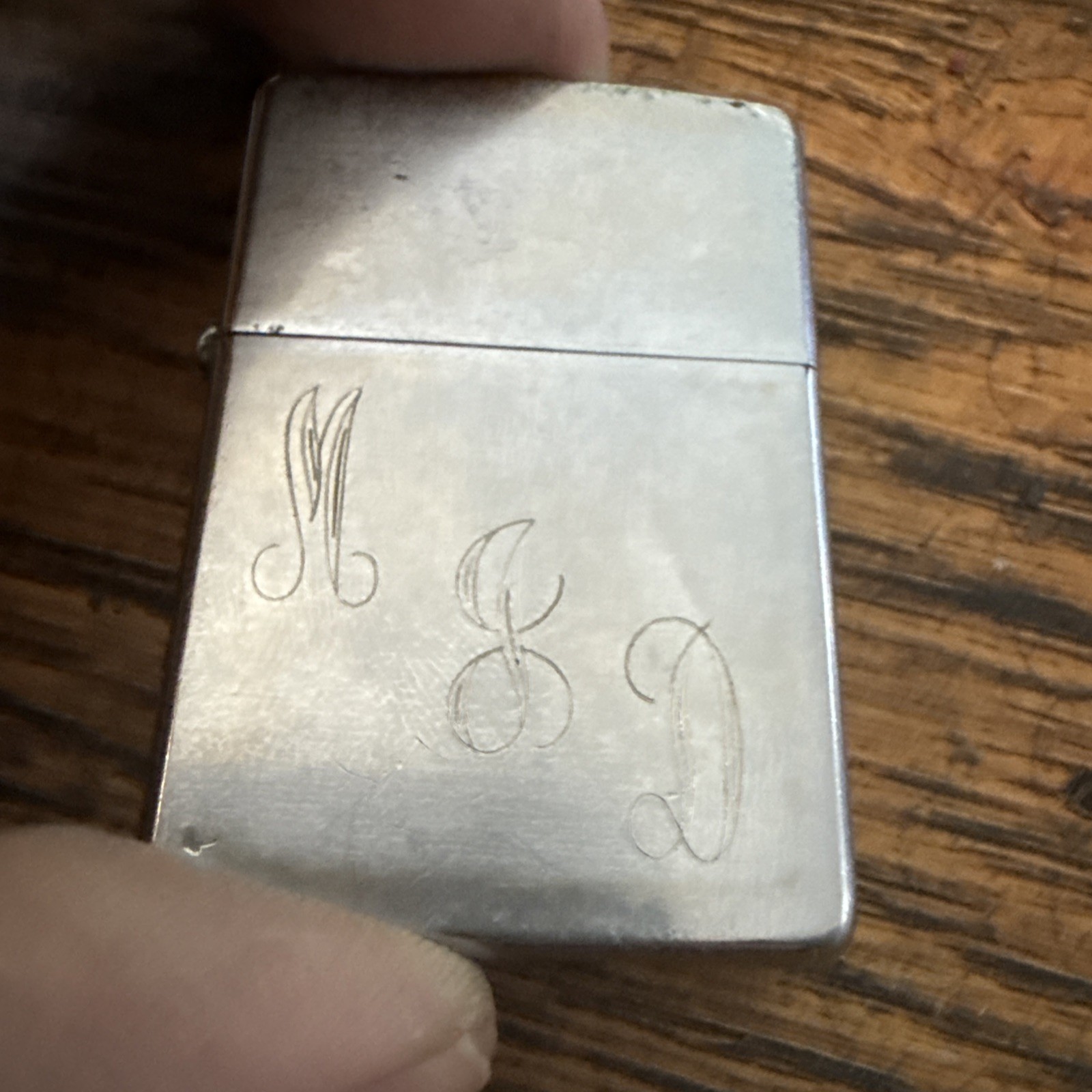1968 Zippo Lighter (Chrome) w Insert Vietnam War Vet MLD