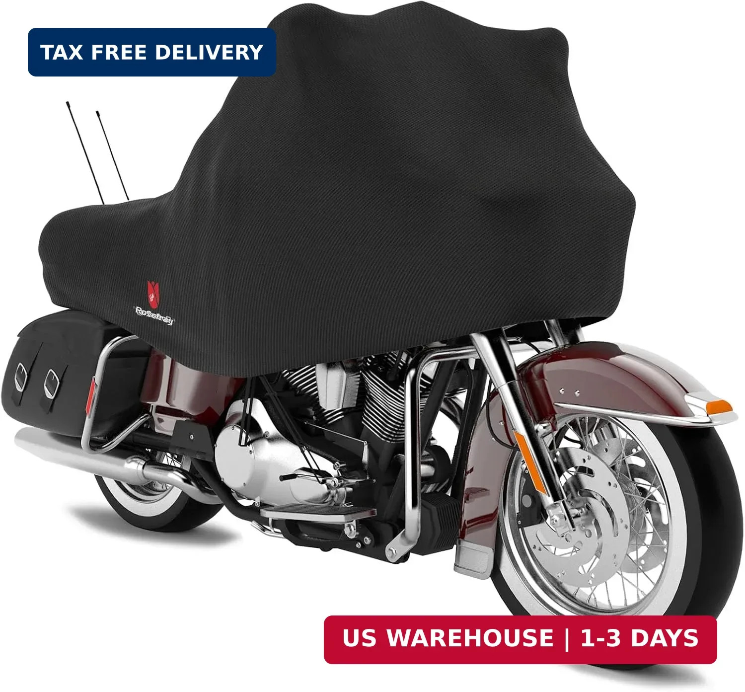 420D Motorcycle Half Cover-Outdoor Waterproof All Weather Protection Lightweight