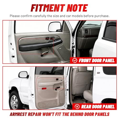 Left Door Armrest Compatible with 1999-2002 GMC Sierra Left Side Graphite
