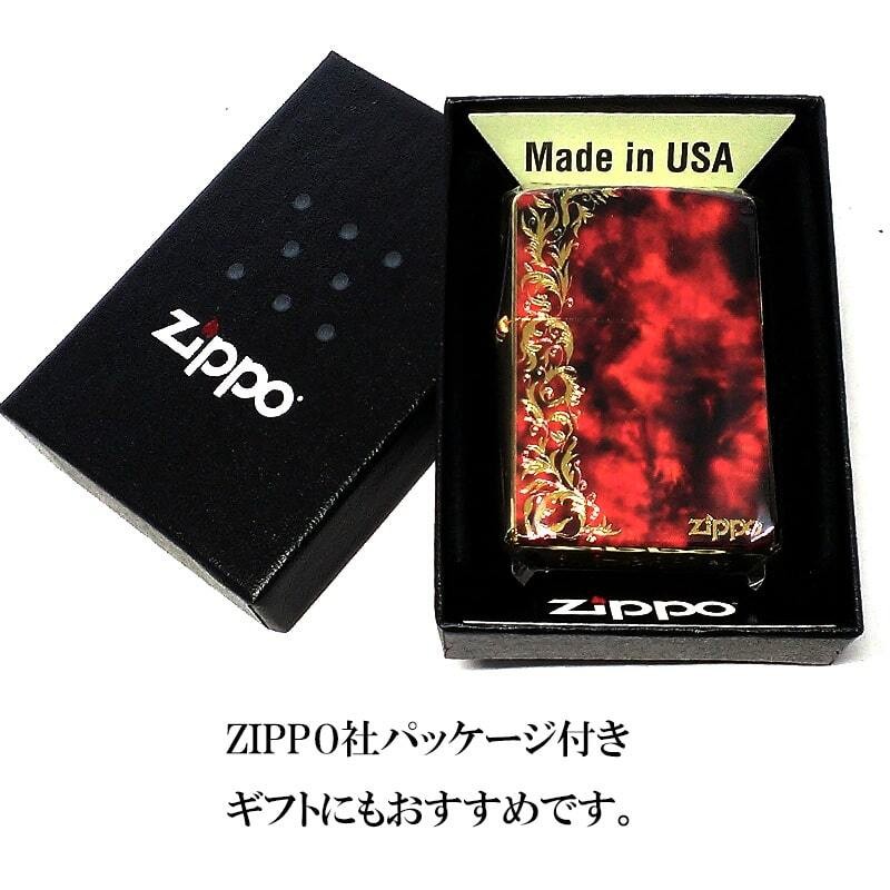 ZIPPO lighter Marble Arabesque Zippo Marble Red Black Gold Arabesque Double side