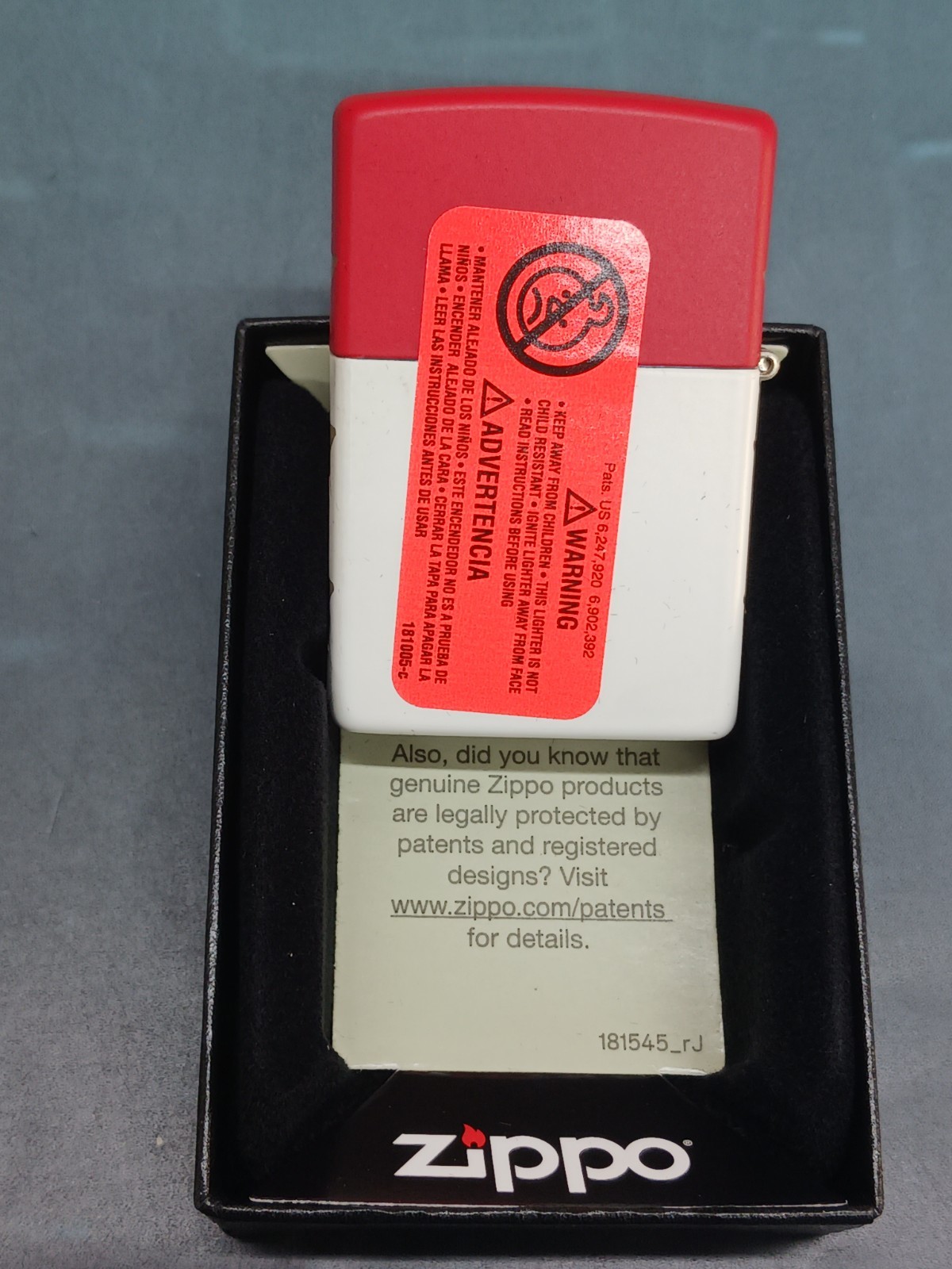 Zippo America 250 Model White/Red Matte Laser Engraved 47295 NOT Limited Edition