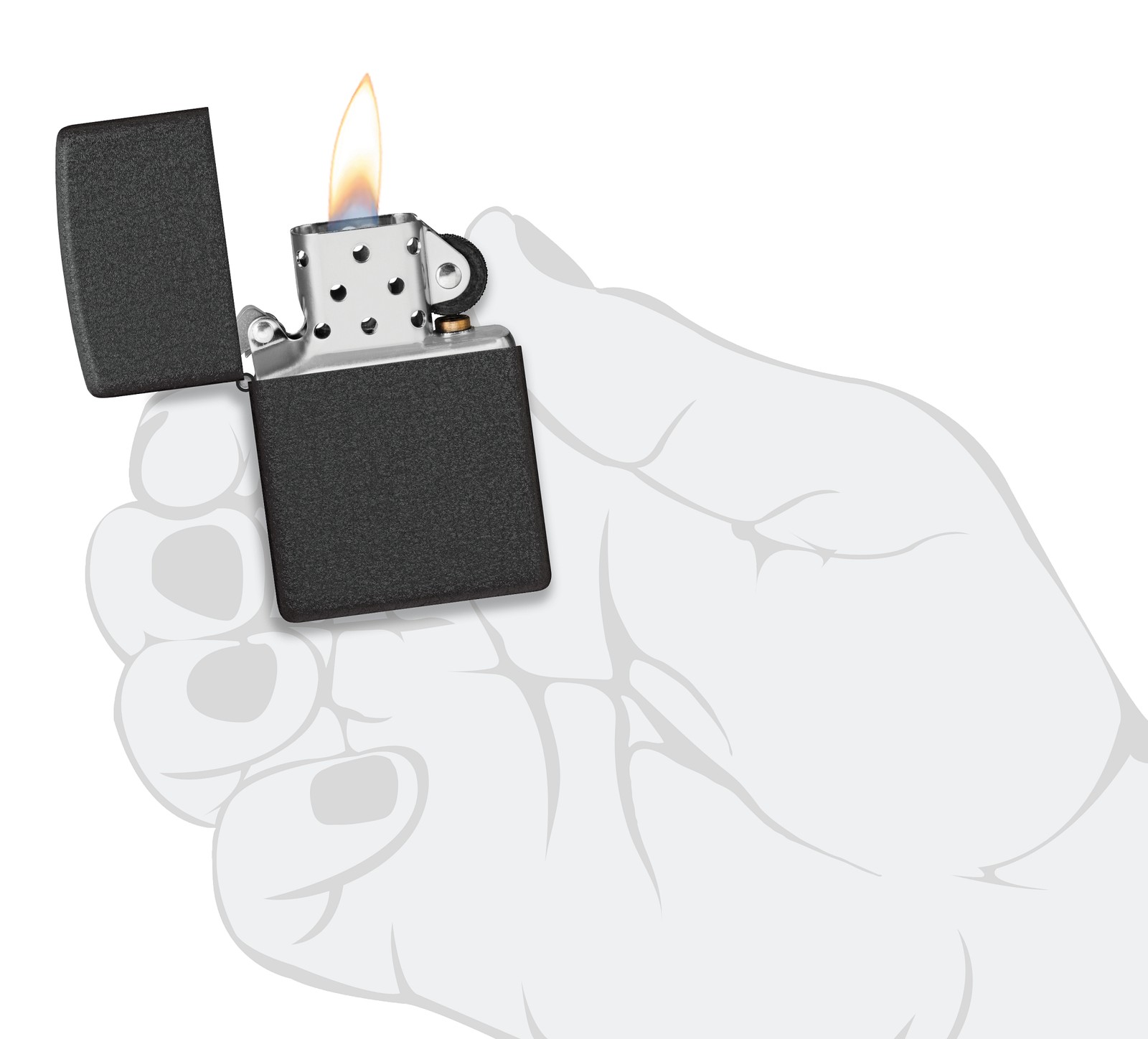 Zippo Classic Black Crackle® Windproof Pocket Lighter, 236
