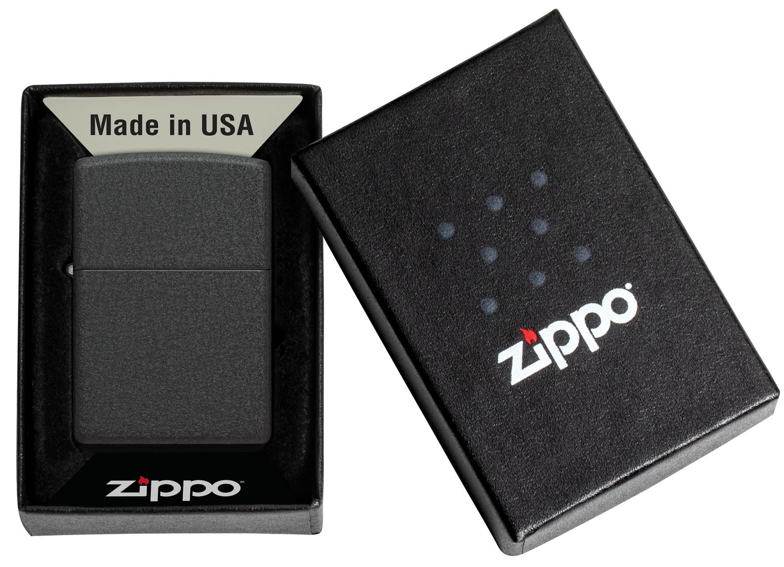 Zippo Classic Black Crackle® Windproof Pocket Lighter, 236