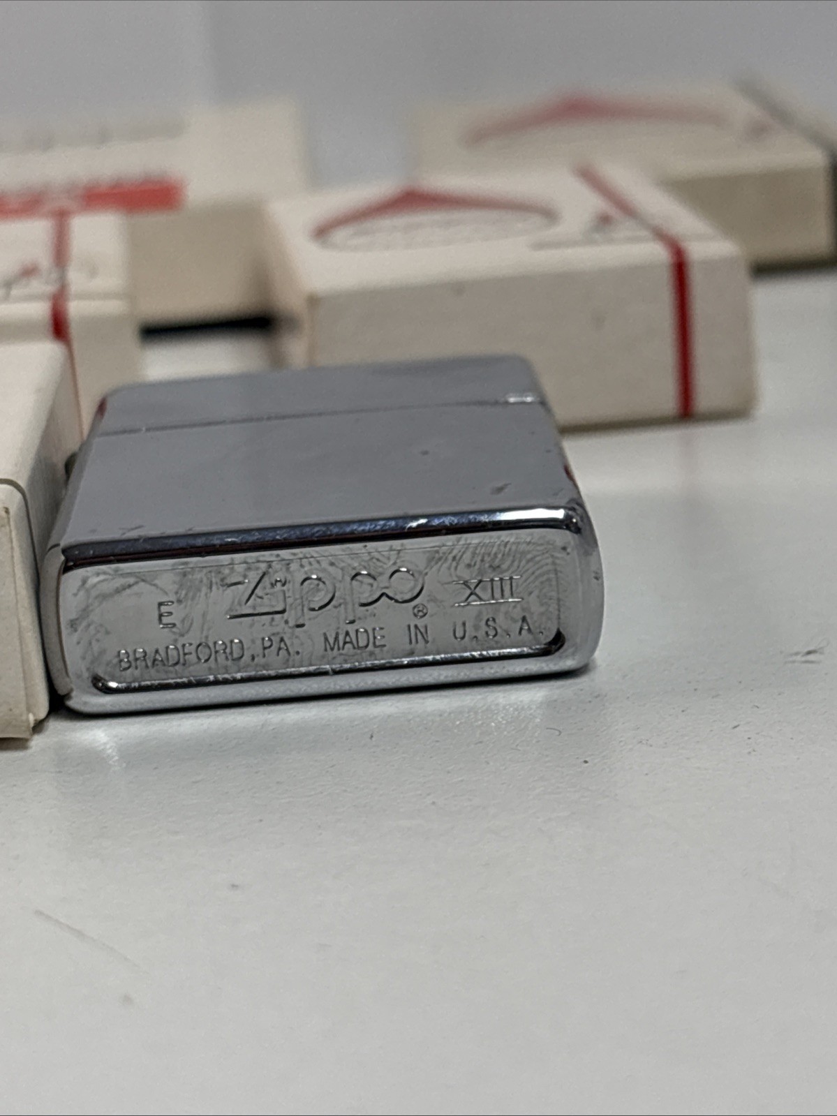 Vintage 9 Empty Zippo Lighter Boxes & 1 Box With Zippo Lighter ~ READ DESC
