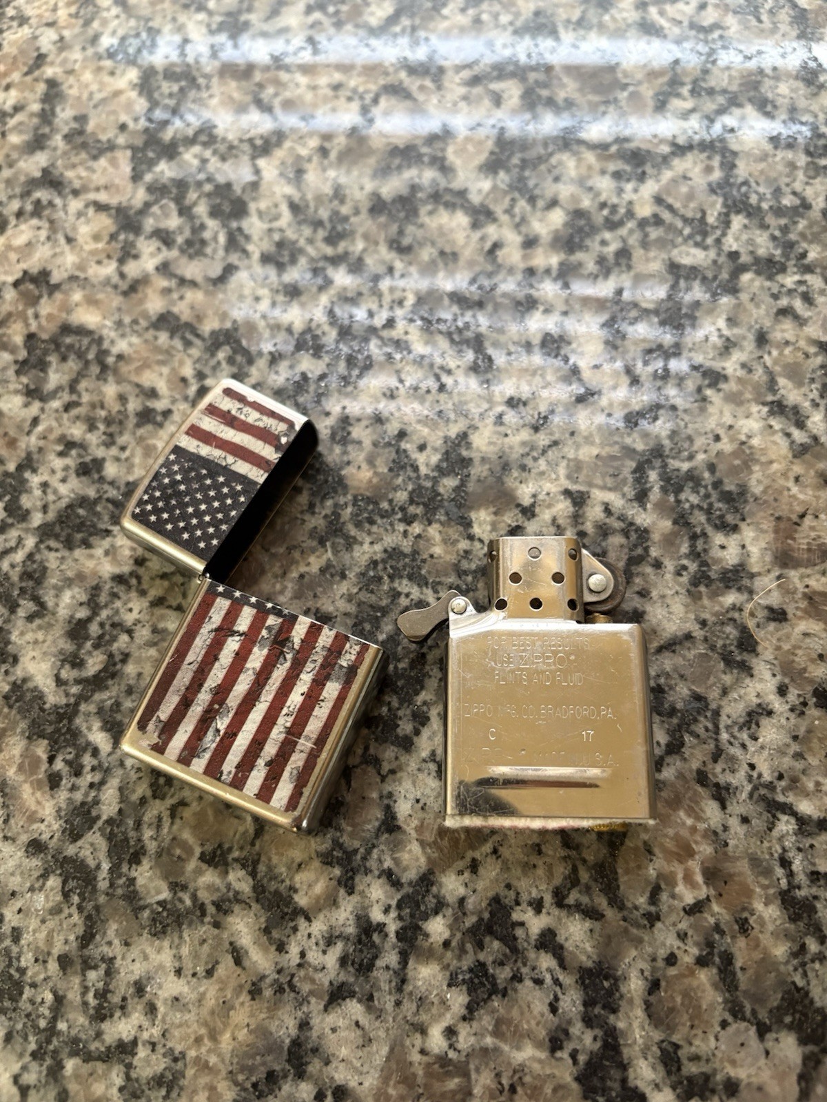 Zippo American Flag Lighter Patriotic Design Flags & Patriotic Theme USA Made