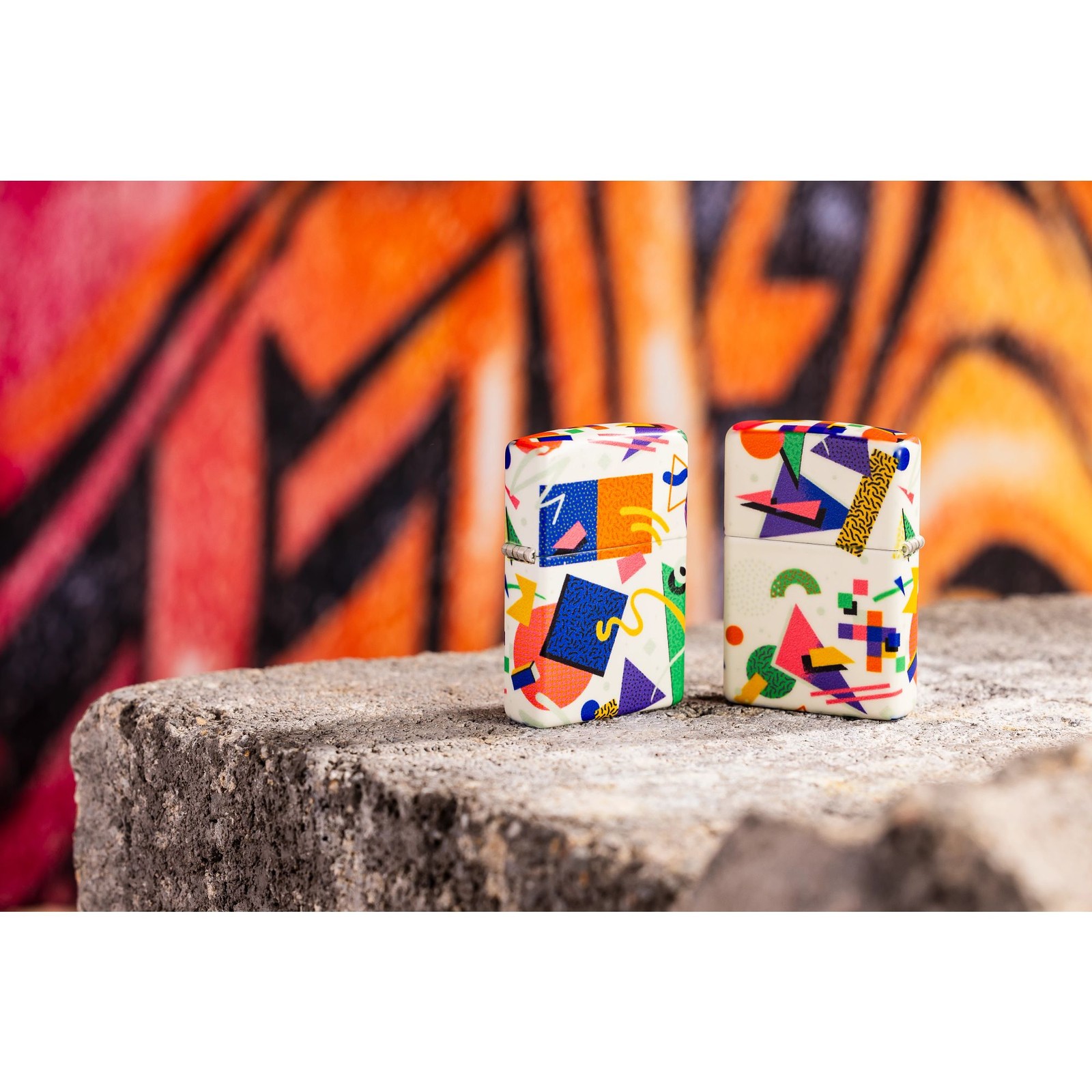Zippo Throwback Pattern Design Glow in the Dark Windproof Pocket Lighter, 46286