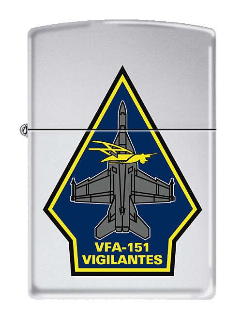 VFA-151 Vigilantes Zippo MIB Patch Design Polished Chrome 2006