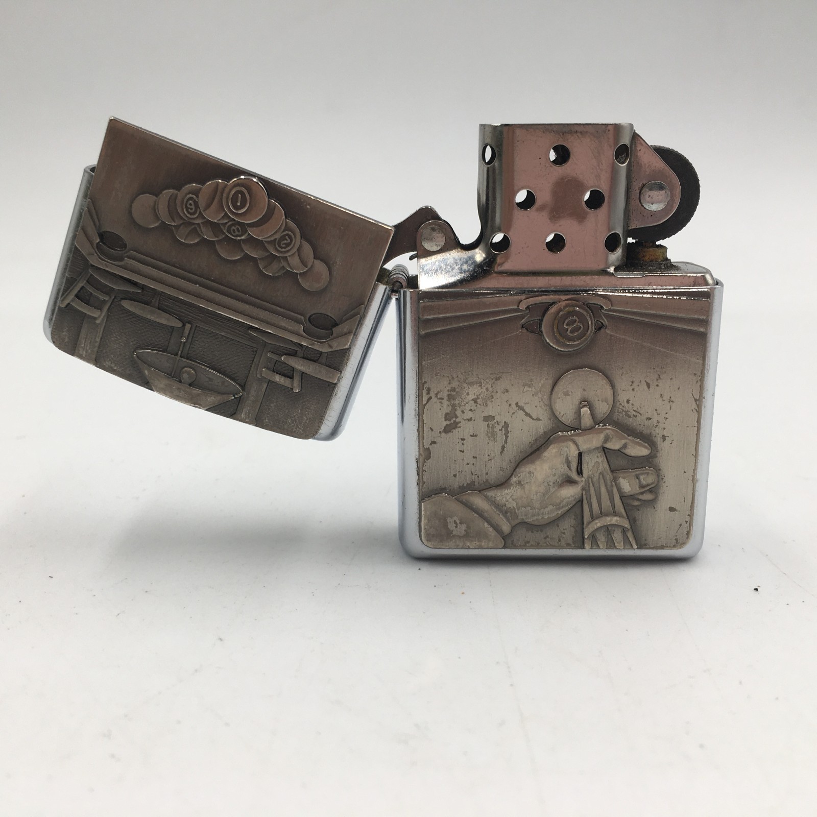 Zippo Barrett Smythe Pool Surprise Lighter Pewter/Chick’s PA. Zippo Belt Holder