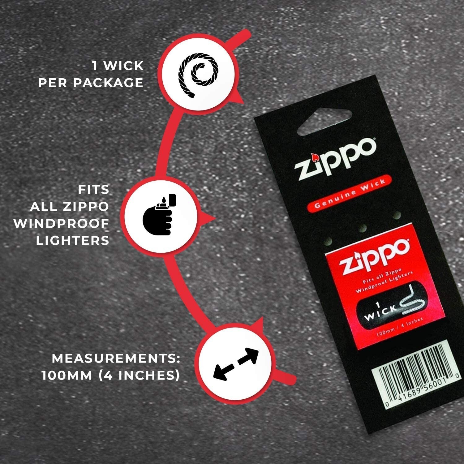 Genuine ZIPPO Lighter Replacement Wick Made in USA