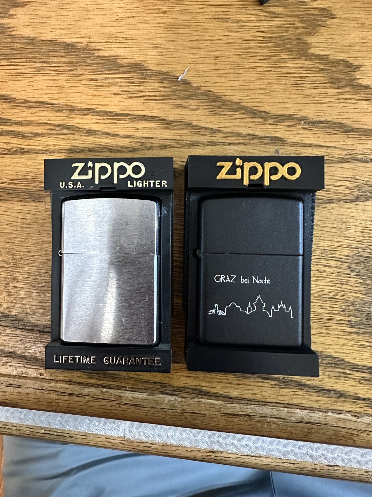 3D Printed Recreation Zippo Black Plastic Vintage Display Box Case 4 Pack