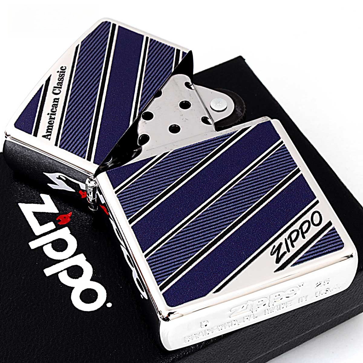 Zippo Lighter CASE ONLY American Classic Regimental ZIPPO Logo Present Gift