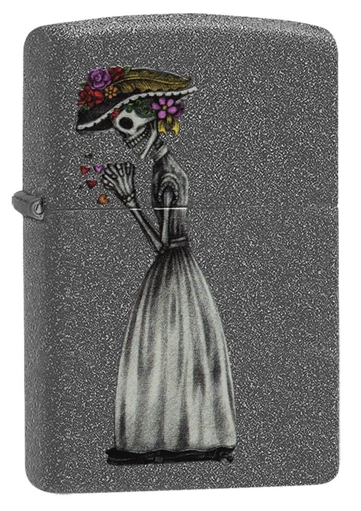 Zippo 28987 Day Of The Dead Skeleton Love Lighter Set 2 Piece Windproof Gift New