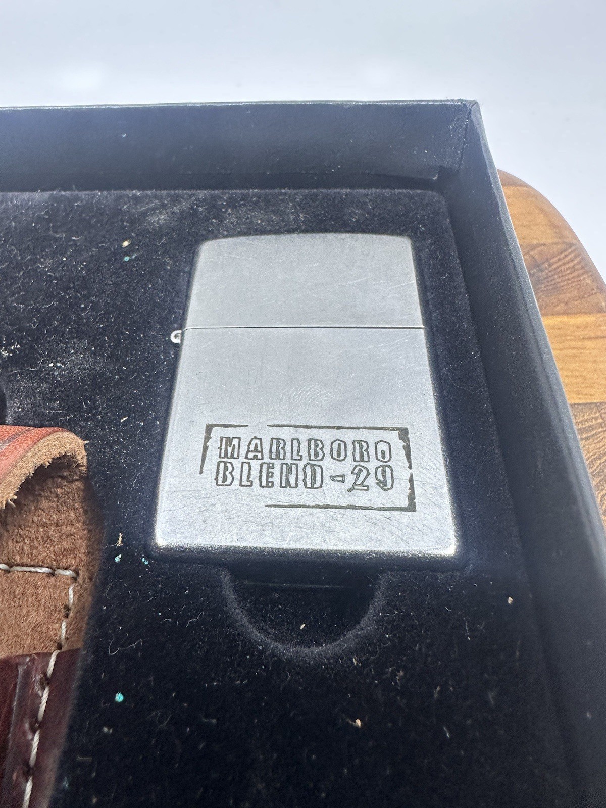 Rare Marlboro Blend 29 Zippo Lighter Used Condition With Belt Holster HTF