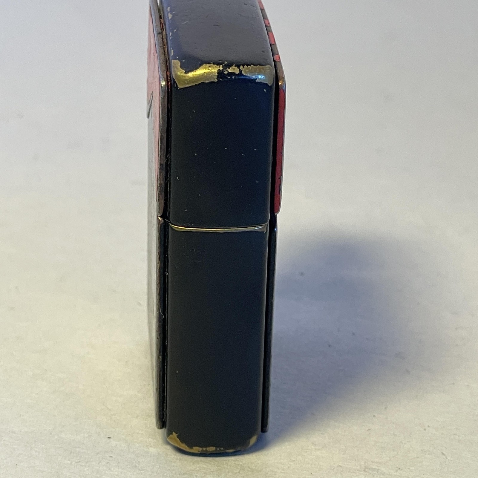 Zippo Windproof Lighter Black Red Chevron Geometric Works Flip Top Refillable