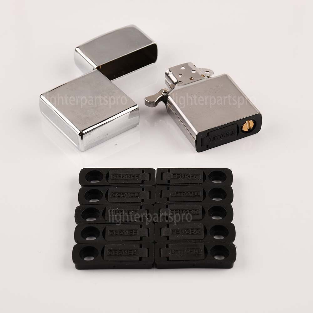 For Zippo lighters, 5pcs Rubber fuel saving gaskets + 5pcs cotton felt pads new