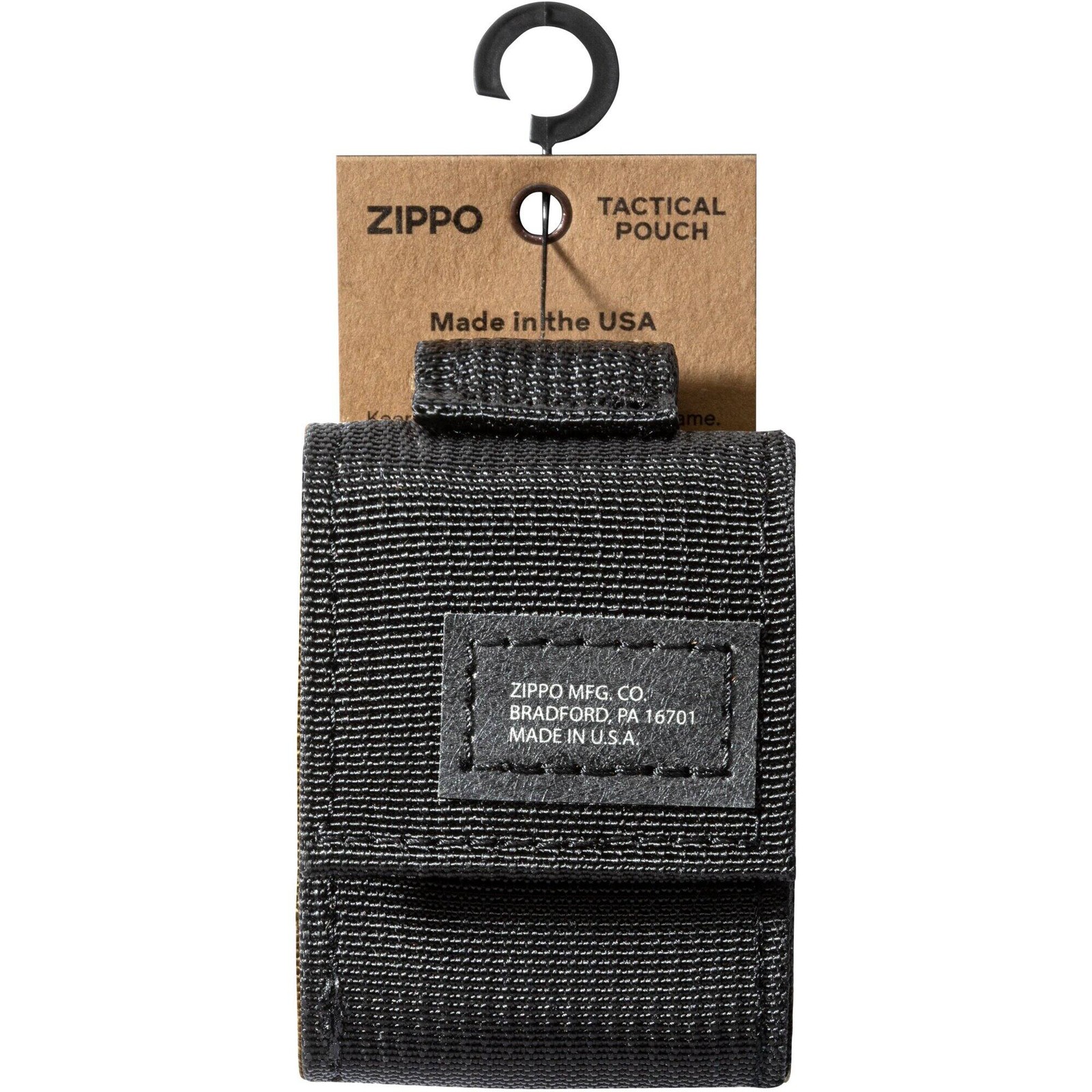 Zippo Lighter Pouch Black Tactical Nylon Hook and Loop Closure 48400