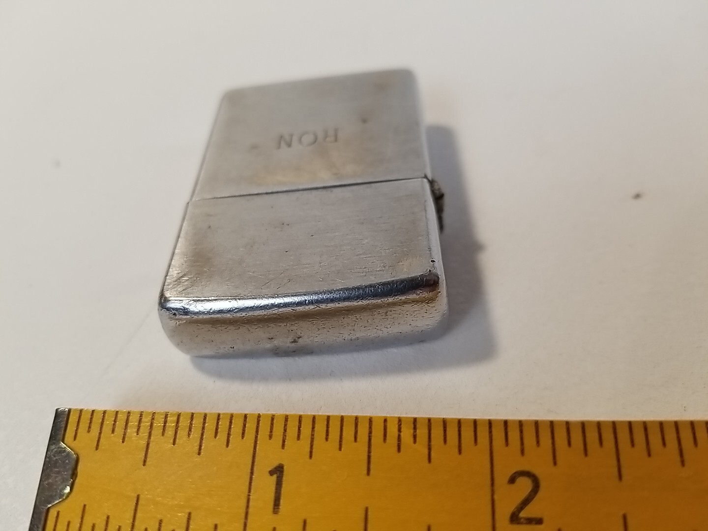 ZIPPO LIGHTER 1978 VINTAGE BRUSH CHROME NAME ENGRAVED Vintage Retro 11 Flints