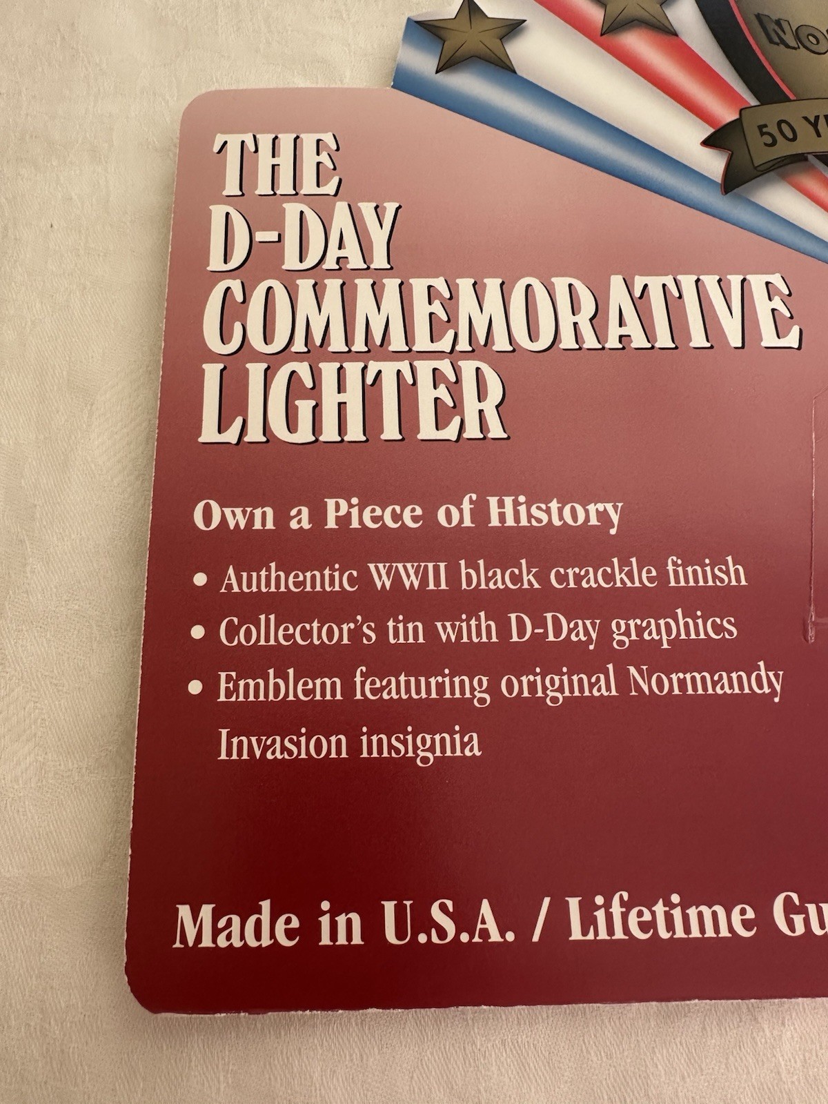 Vintage Zippo D Day Countertop Display New Unused