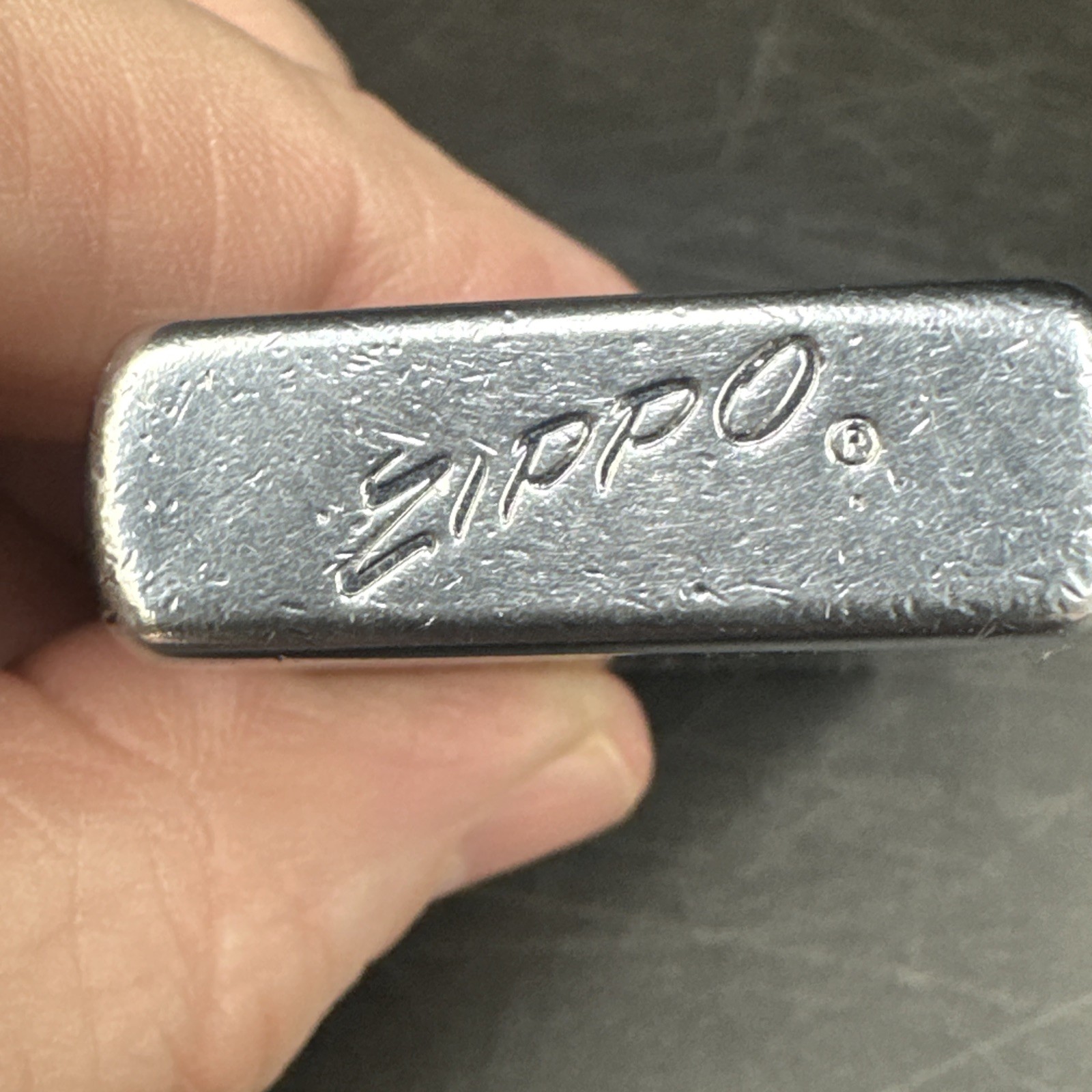 1956 Zippo Slim Pin Stripe Engraved ELC 1st Production Year