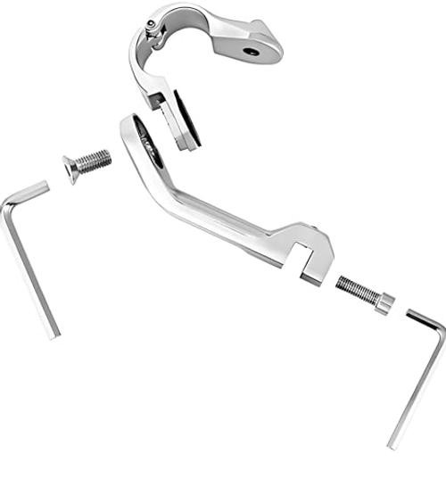 Motorcycle 1.25″ (1-1/4″)(32mm) Long Angled Highway Crash Bar Chrome#Clamps#2