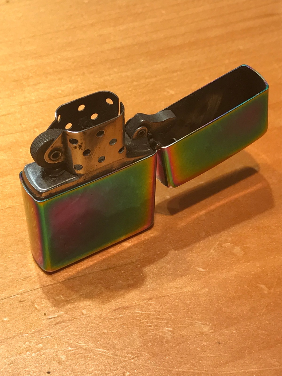 CLASSIC MULTI COLOR SPECTRUM IRIDESCENT ZIPPO LIGHTER MADE IN BRADFORD, PA USA
