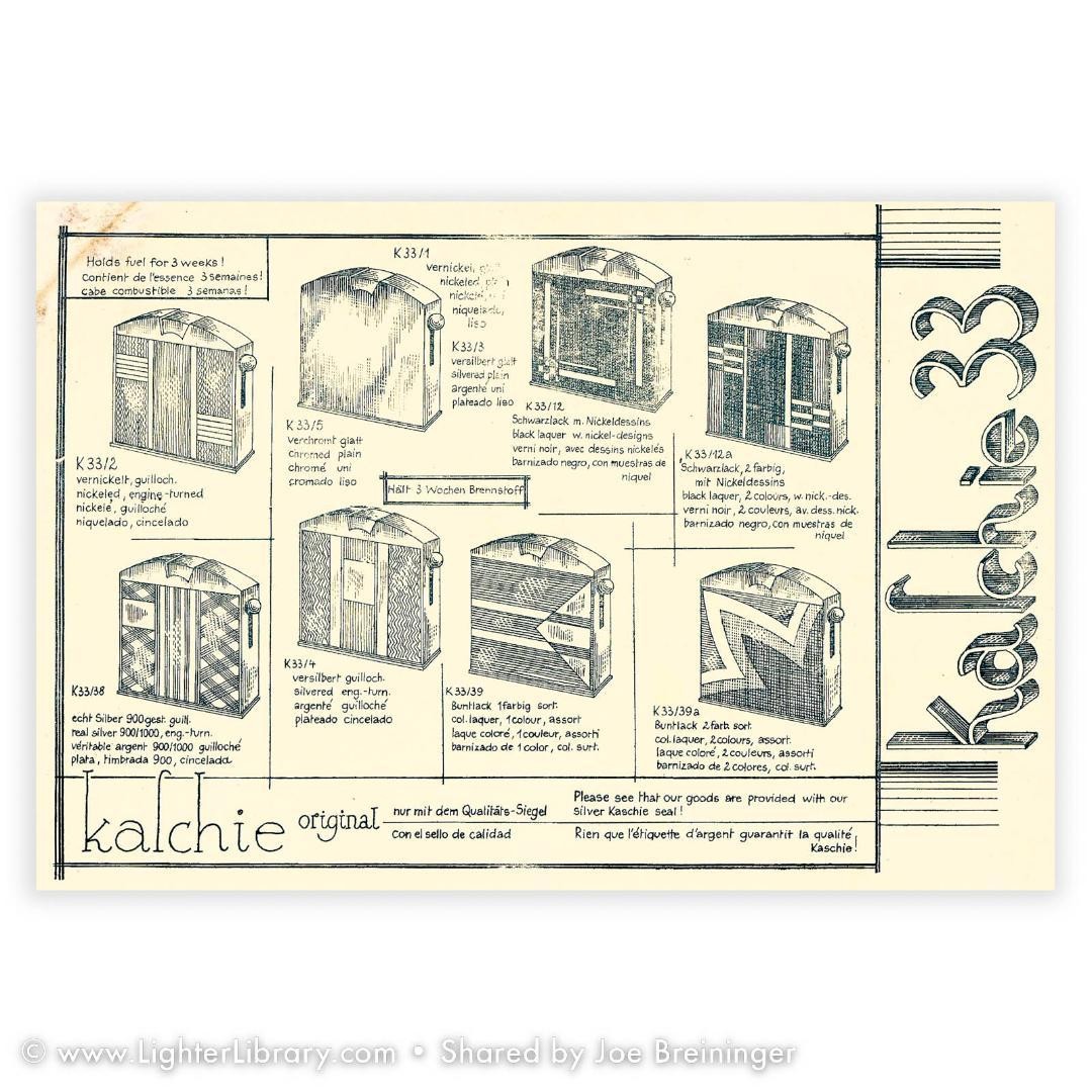 K33 Automatic Vintage Lighter Germany 1933 Patent