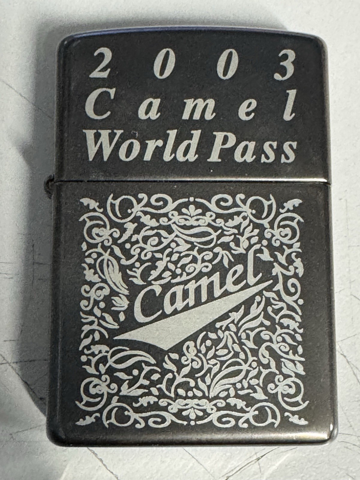 ZIPPO 2003 CAMEL WORD PASS MIDNIGHT CHROME 1 OF 70 LIGHTER SEALED IN BOX G314