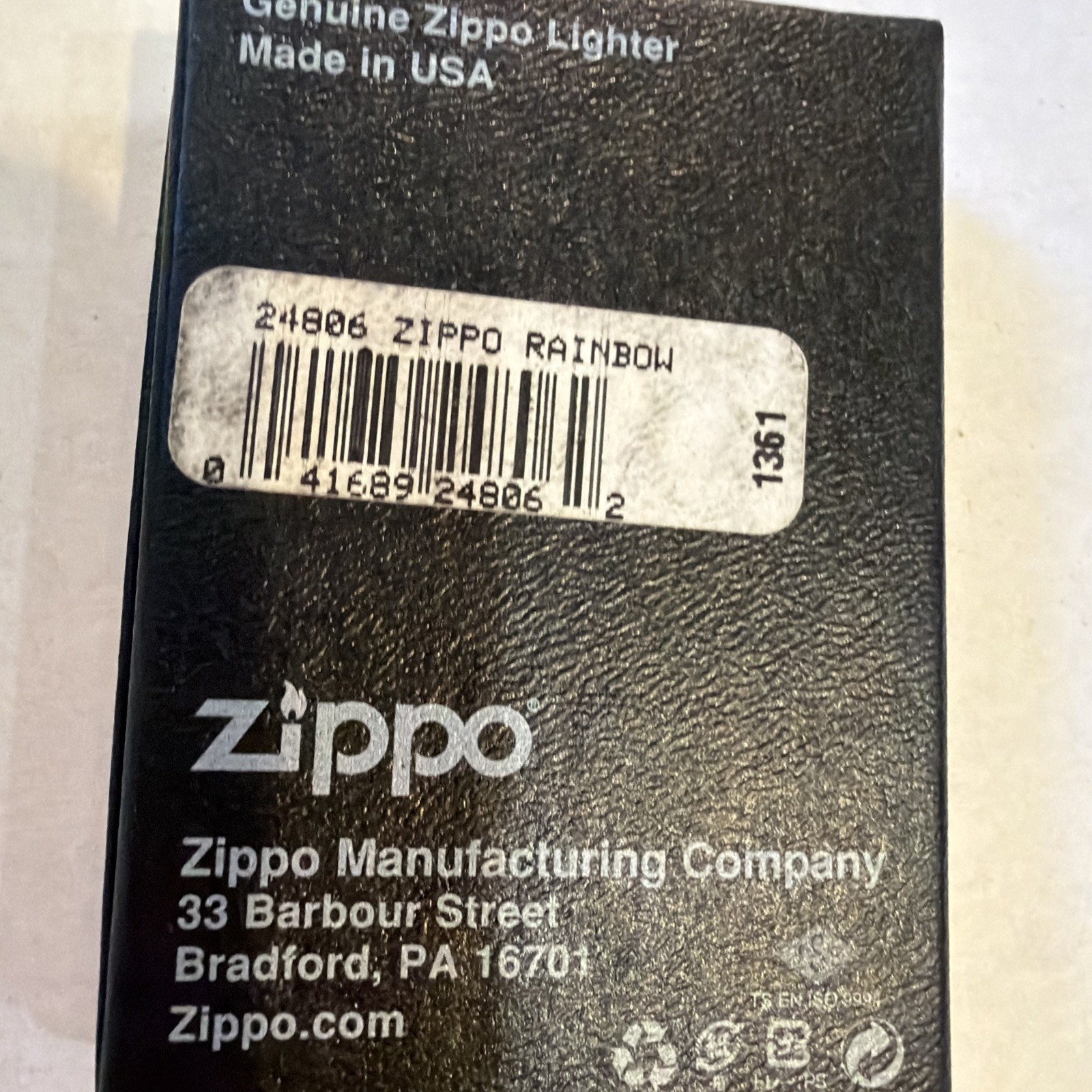 Vintage 2010 Zippo Rainbow Blue Metallic Zippo Lighter NEW