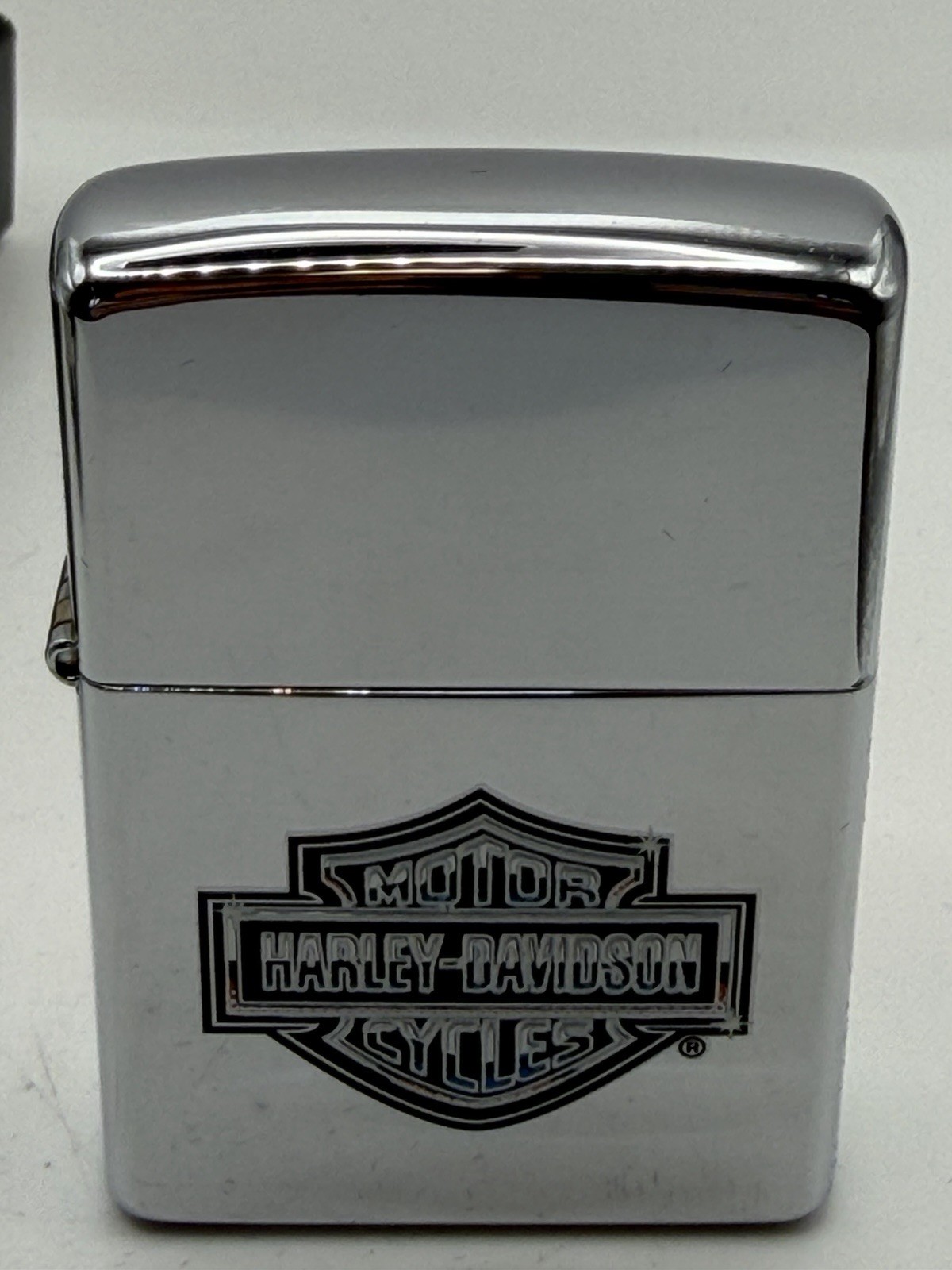 Vintage 2000 Harley Davidson Patriotic Bar & Shield Chrome Zippo Lighter New B5