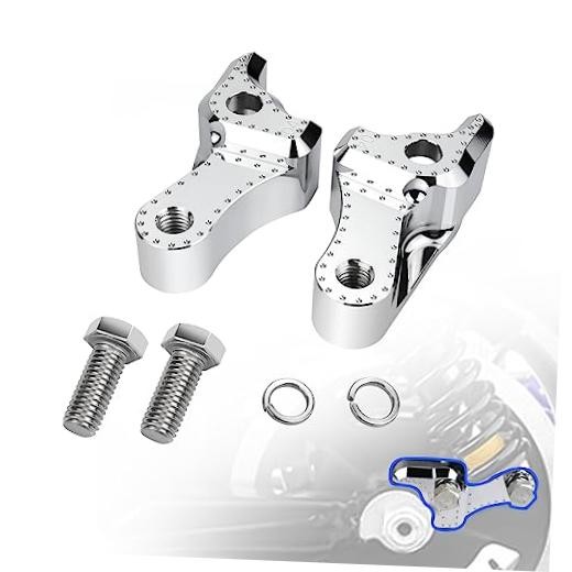 Motorcycle Rear Lowering Blocks Kit 2 Inchs Rear Slam Lowering Blocks Chrome