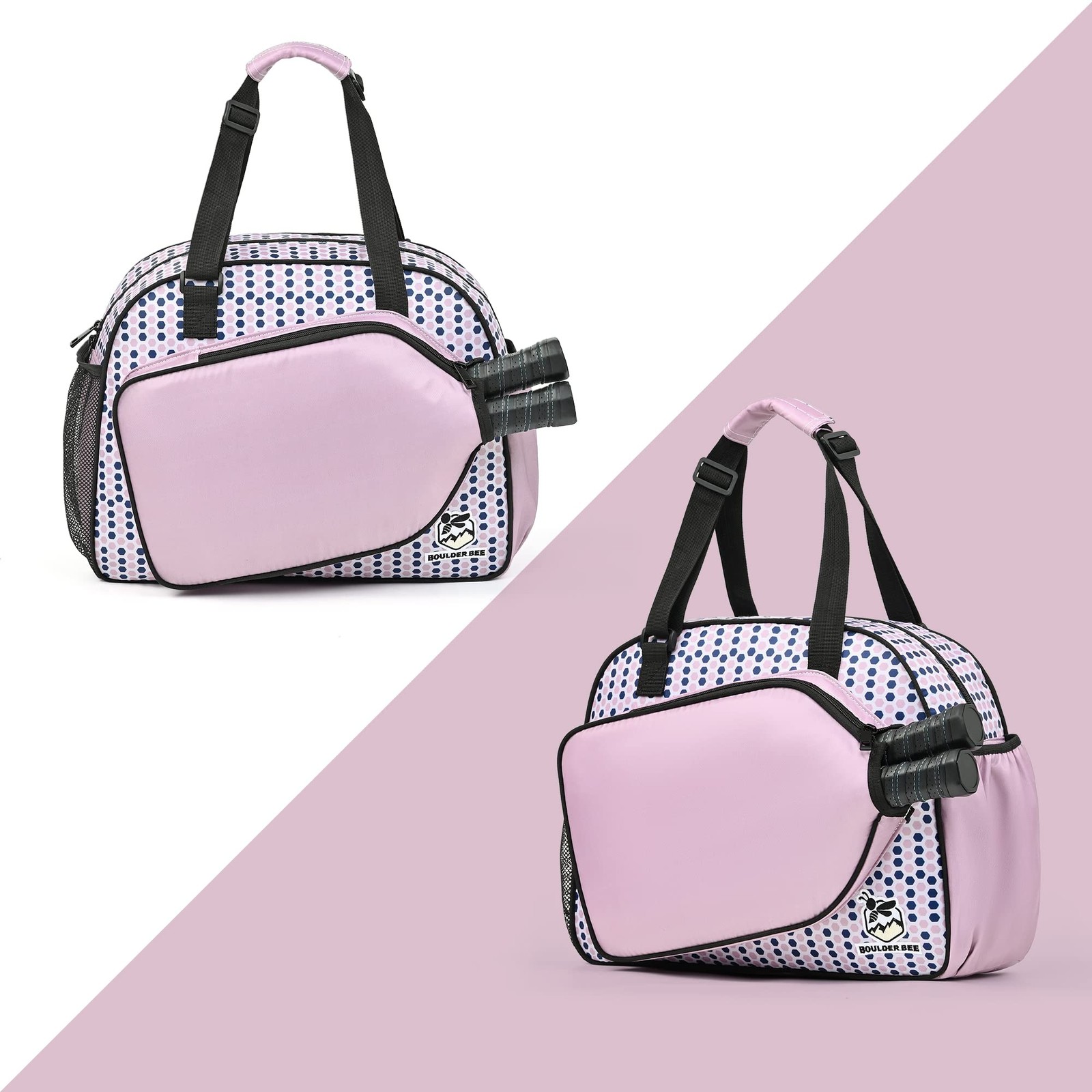 Boulder Bee Pickleball Bag Tote for Women – Holds 2 Paddles, Gear, Water Bottle