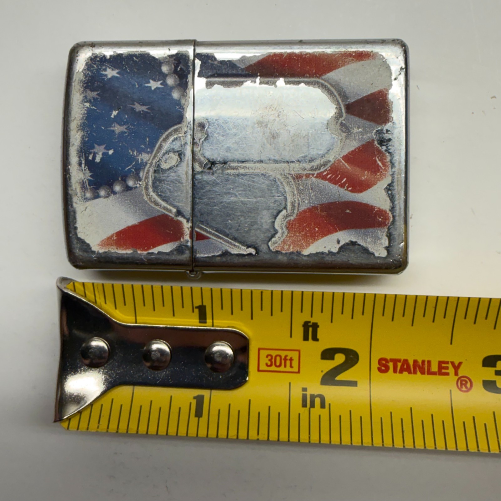 ZIPPO 2012 Cigarette Lighter American Flag Dog Tags B 12 – UNTESTED SOLD AS IS