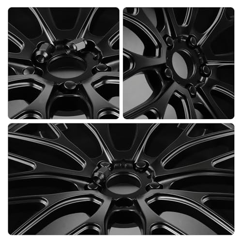 Knight M12x1.5 Wheel Lug Nuts, One-Piece Design Bulge Acorn M12X1.5 Black