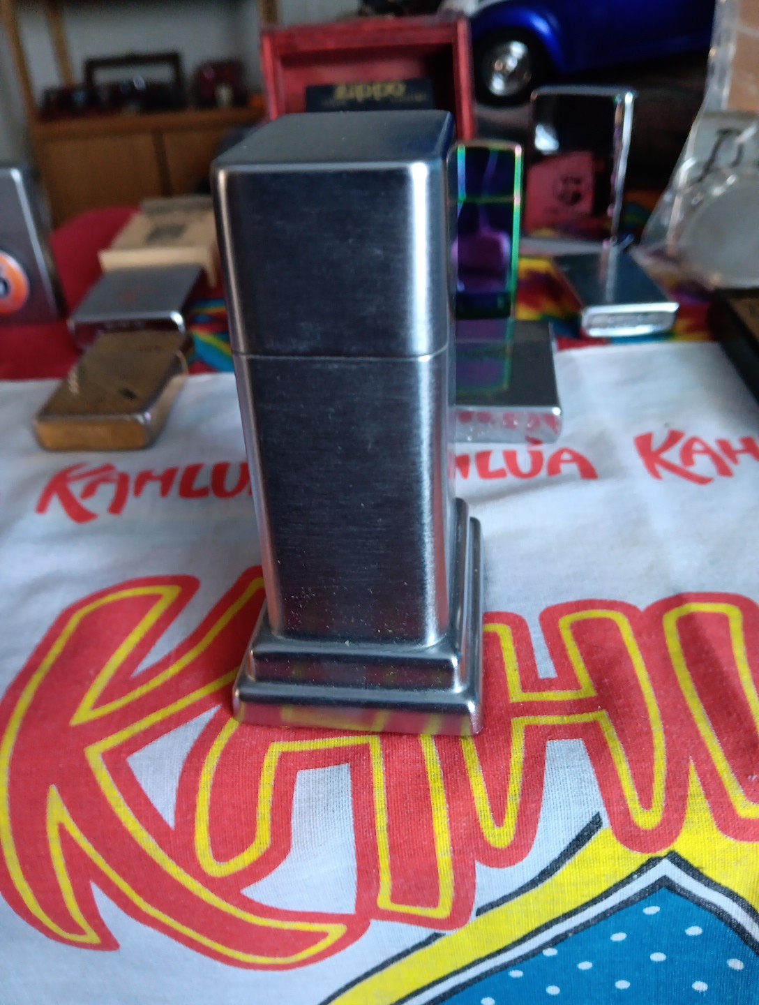 Vintage Zippo Advertising Table Lighter American National Bank & Trust Free Ship