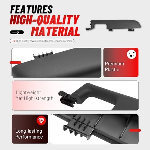 Left Door Armrest Compatible with 1999-2002 GMC Sierra Left Side Graphite