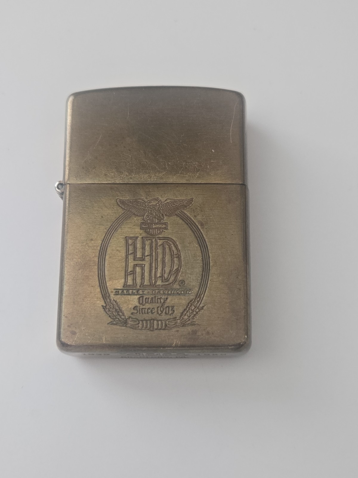 ZIPPO 1932-1989 HARLEY DAVIDSON SOLID BRASS VERY RARE VINTAGE