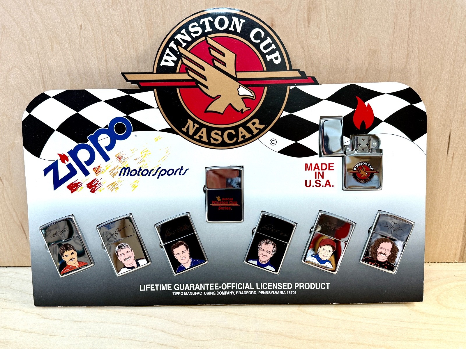 Zippo WINSTON CUP NASCAR (8 Lighter) Collectable Gift Set 