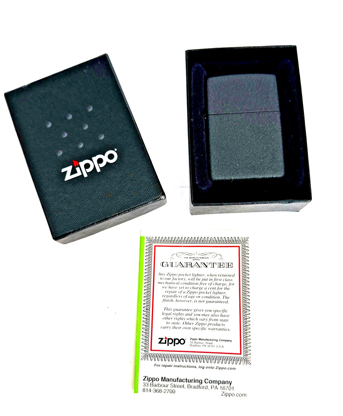 Zippo Classic Black Crackle Windproof Pocket Lighter, 236