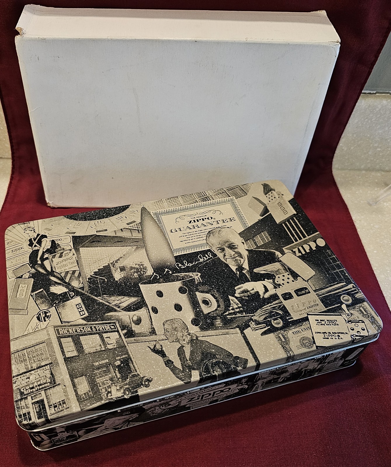 6 Zippo Lighter Set Colt w/ Vintage Metal Zippo Tin and 10 Zippo Plastic Boxes