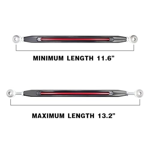 Two-Tone Collection Shifter Linkage, Black & Red Anodized, Compatible with
