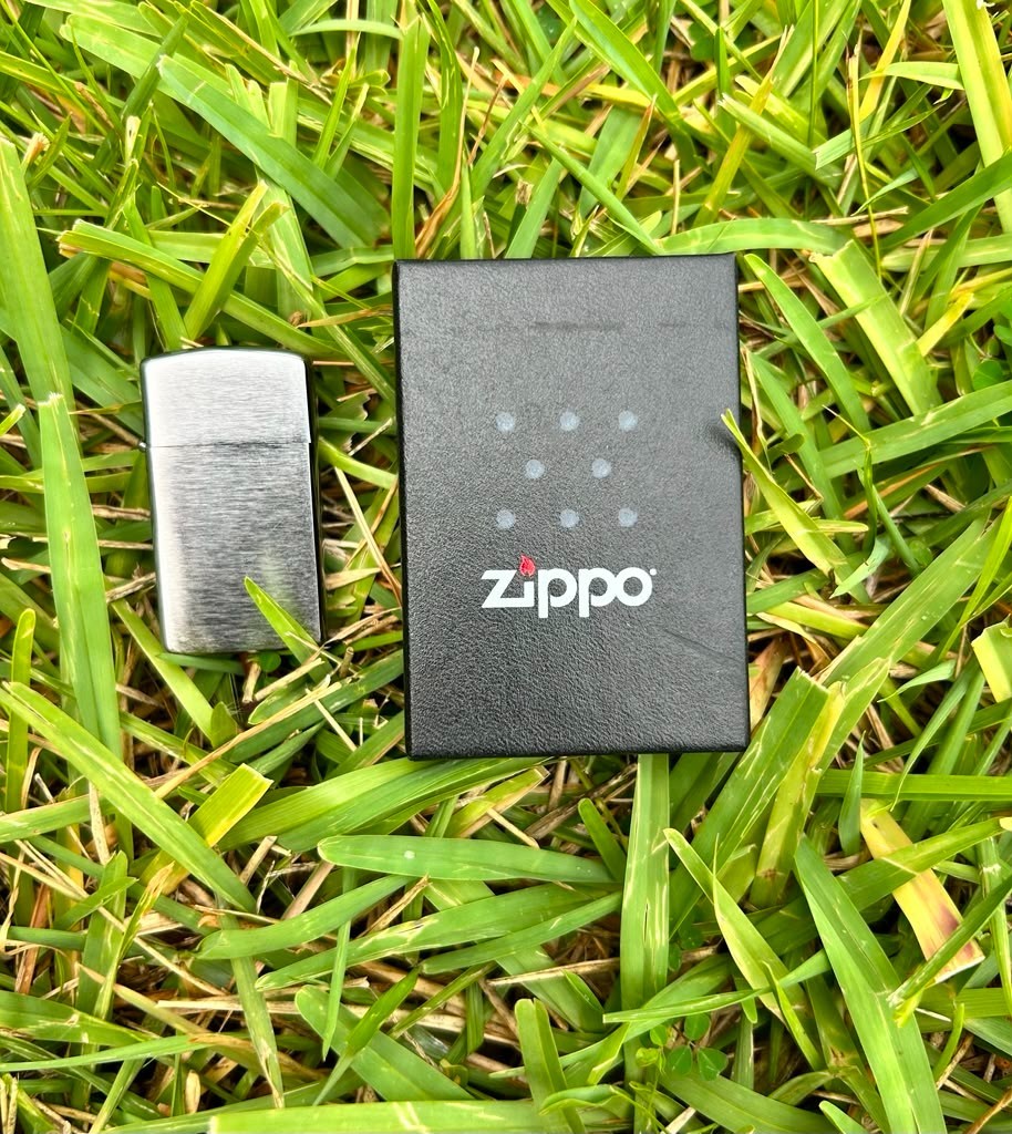 Zippo Slim 1600 Brushed Chrome Windproof Lighter Collectible Made USA E15 Empty