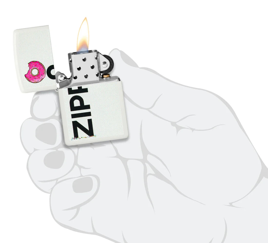 Zippo Frosted Zippo Design White Matte Color Image 46240